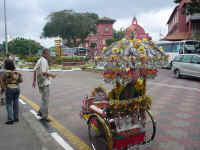 Nog zo'n trishaw, in het koloniale deel van Melaka