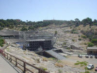 Het Romeinse amfitheater verstopt
